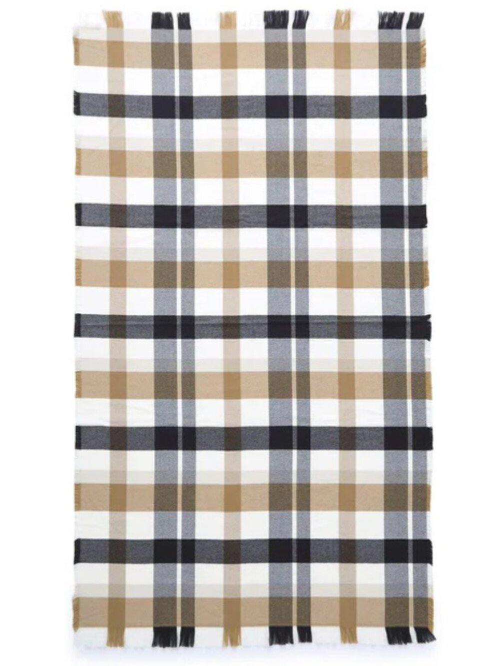 Vera Bradley Plaid Tiger's Eye Neutral Blanket Wrap - Picture 4 of 5